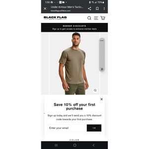 Under Armour NIP Tactical Tech Short Sleeve T-Shirt Athletic Men's Med Tan
